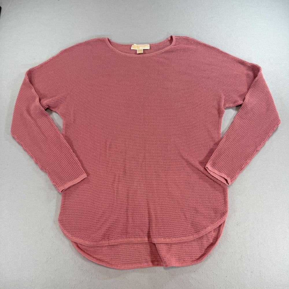 MICHAEL Michael Kors Open Knit High Low Sweater Dusty Rose S